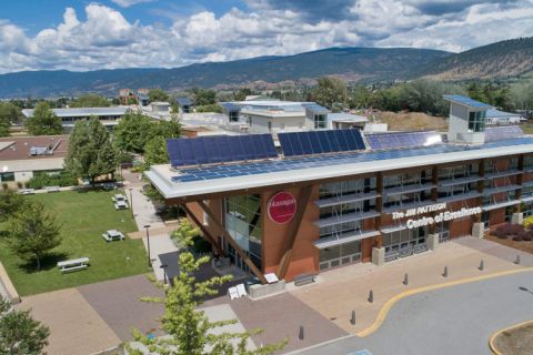 Penticton campus of 91̽ from a bird's eye view.